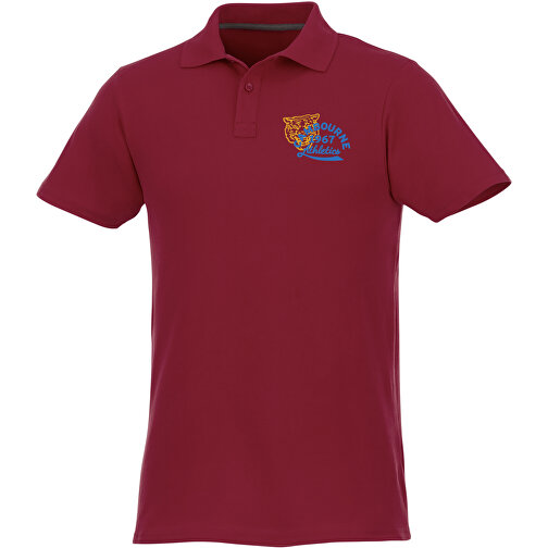 Helios Poloshirt Für Herren , bordeaux, Piqué Strick 100% BCI Baumwolle, 180 g/m2, XXL, , Bild 2