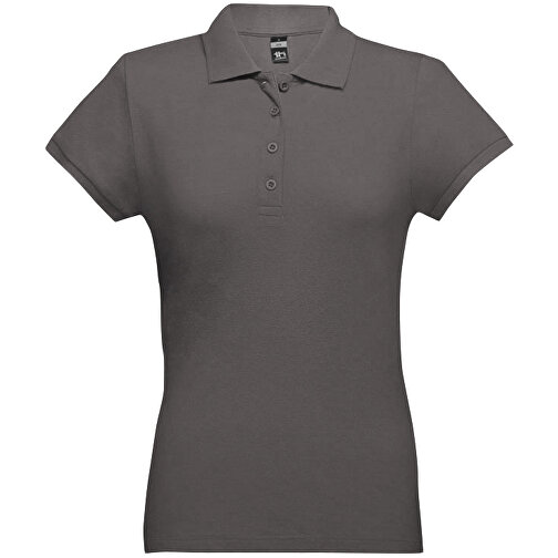 THC EVE. Damen Poloshirt , grau, 100% Baumwolle, S, 60,00cm x 40,00cm (Länge x Breite), Bild 1