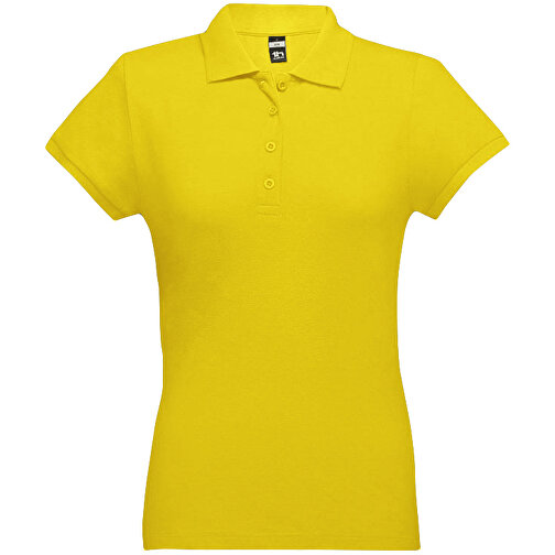 THC EVE. Damen Poloshirt , gelb, 100% Baumwolle, S, 60,00cm x 40,00cm (Länge x Breite), Bild 1