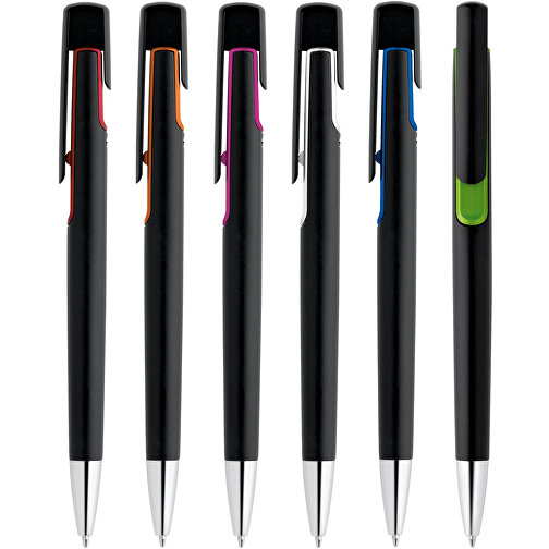 BRIGT. Kugelschreiber Mit Metallischer Oberfläche , rosa, Kunststoff, , Bild 4