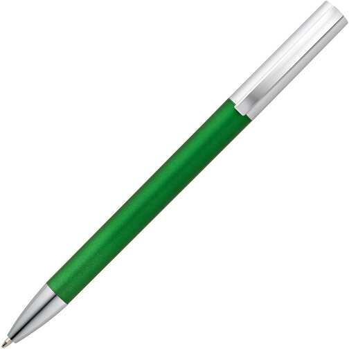 ELBE. Kugelschreiber Mit Drehmechanik, Metallclip , grün, Kunststoff, , Bild 2