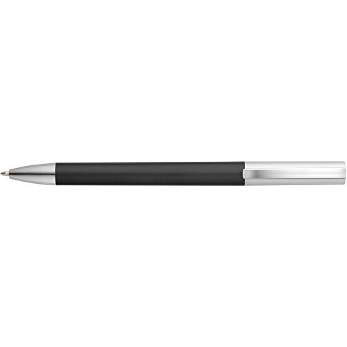 ELBE. Kugelschreiber Mit Drehmechanik, Metallclip , schwarz, Kunststoff, , Bild 3