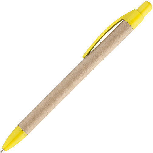 REMI. Kugelschreiber Aus Kraftpapier , gelb, Kraftpapier, , Bild 2