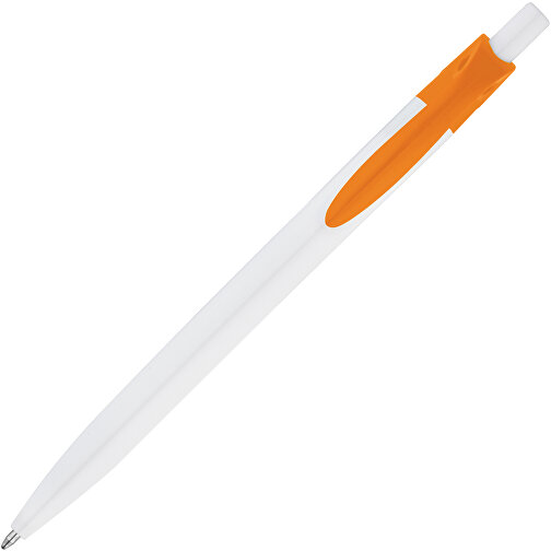 MARS. Kugelschreiber Mit Farbigem Clip , orange, Kunststoff, , Bild 2