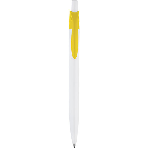 MARS. Kugelschreiber Mit Farbigem Clip , gelb, Kunststoff, , Bild 1