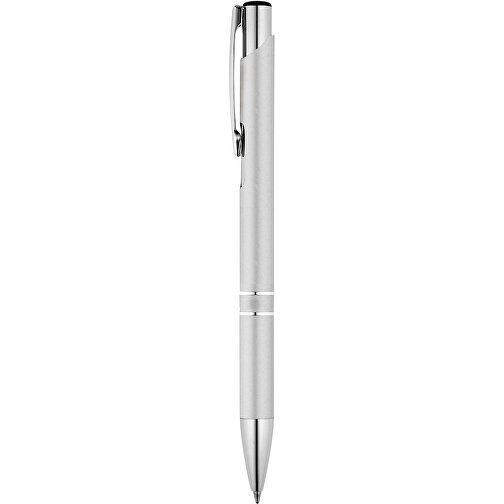 BETA. Aluminium-Kugelschreiber Mit Clip , satinsilber, Aluminium, , Bild 1