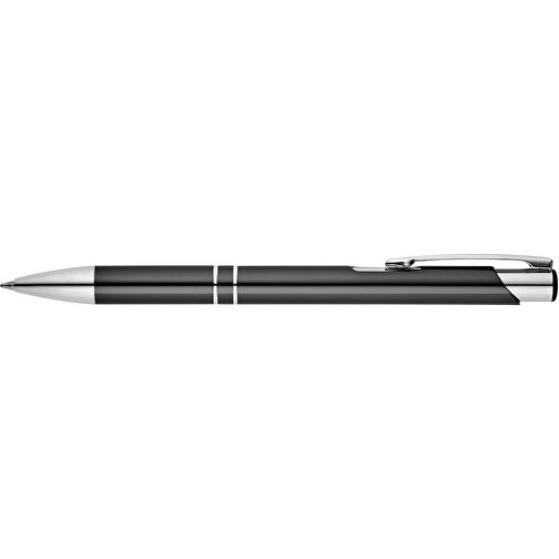 BETA. Aluminium-Kugelschreiber Mit Clip , schwarz, Aluminium, , Bild 3