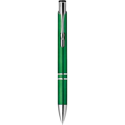 BETA PLASTIC. Kugelschreiber Mit Clip Aus Metall , grün, Kunststoff, , Bild 1