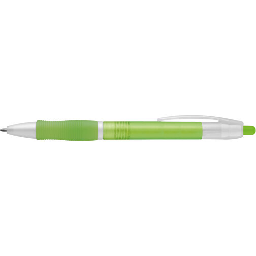 SLIM BK. Kugelschreiber Mit Gummigriff , hellgrün, Kunststoff, , Bild 3