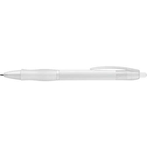 SLIM BK. Kugelschreiber Mit Gummigriff , weiß, Kunststoff, , Bild 3