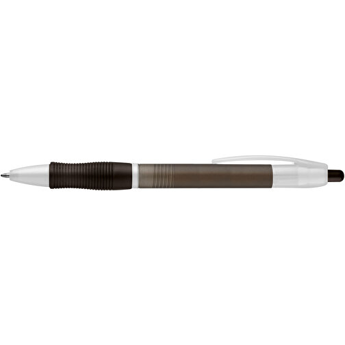 SLIM BK. Kugelschreiber Mit Gummigriff , schwarz, Kunststoff, , Bild 3