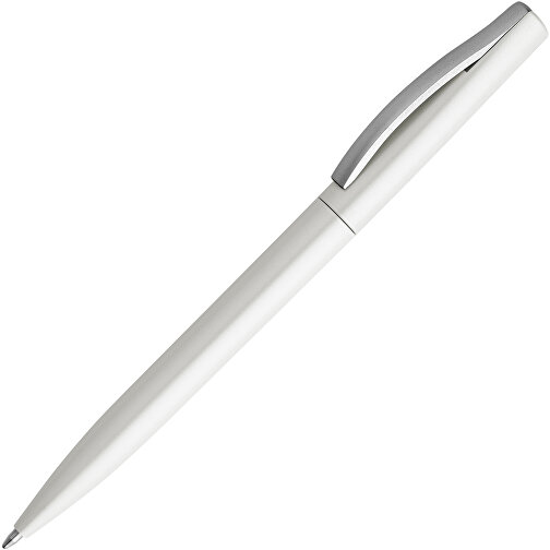 AROMA. ABS-Kugelschreiber Mit Drehmechanik , weiss, ABS Kunststoff, , Bild 2