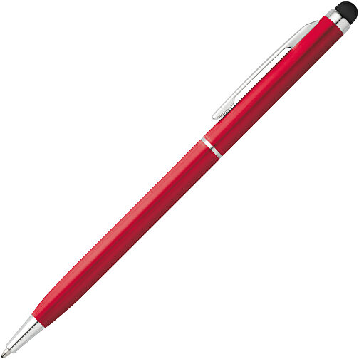 ZOE. Aluminium-Kugelschreiber Mit Drehmechanik Und Einer Touch-Spitze , rot, Aluminium, , Bild 2