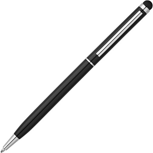 ZOE. Aluminium-Kugelschreiber Mit Drehmechanik Und Einer Touch-Spitze , schwarz, Aluminium, , Bild 2