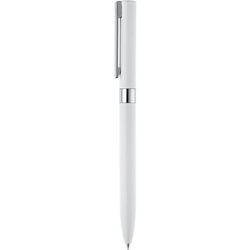 CLARE. Aluminium-Kugelschreiber Mit Drehmechanik , weiß, Aluminium, , Bild 1