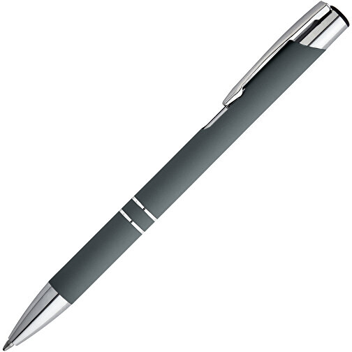 BETA SOFT. Kugelschreiber Aus Aluminium Mit Gummifinish , grau, Aluminium, , Bild 2