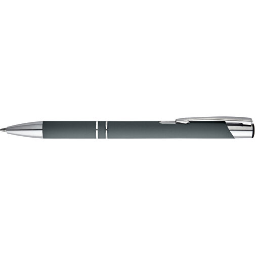 BETA SOFT. Kugelschreiber Aus Aluminium Mit Gummifinish , grau, Aluminium, , Bild 3