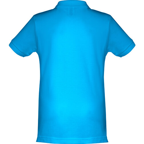 THC ADAM KIDS. Kurzärmeliges Baumwoll-Poloshirt Für Kinder (unisex) , wasserblau, 100% Baumwolle, 8, 54,00cm x 40,00cm (Länge x Breite), Bild 2