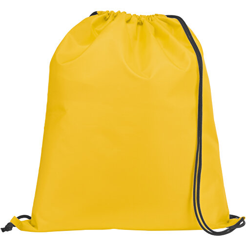 CARNABY. 210D Rucksacktasche Mit Schwarzen Zugbändern , gelb, 210D, , Bild 1