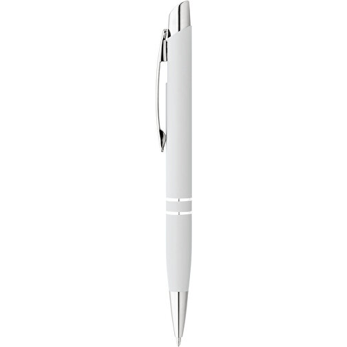 MARIETA SOFT. Aluminium-Kugelschreiber Mit Clip , weiß, Aluminium, , Bild 2
