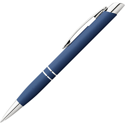 MARIETA SOFT. Aluminium-Kugelschreiber Mit Clip , blau, Aluminium, , Bild 1