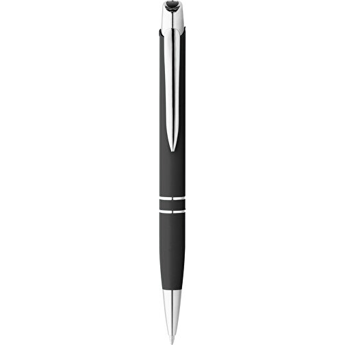 MARIETA SOFT. Aluminium-Kugelschreiber Mit Clip , schwarz, Aluminium, , Bild 4