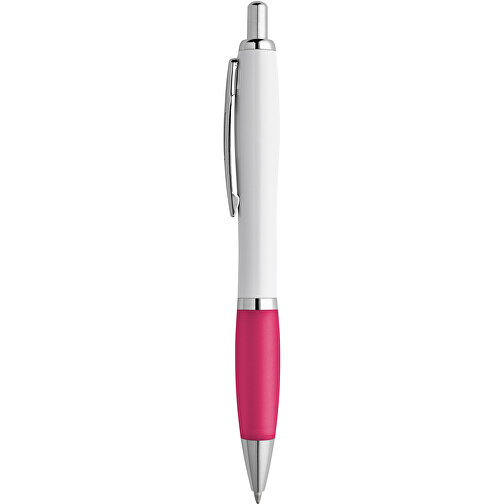 MOVE BK. Kugelschreiber Mit Clip Und Metall Applikationen , rosa, Kunststoff, , Bild 1