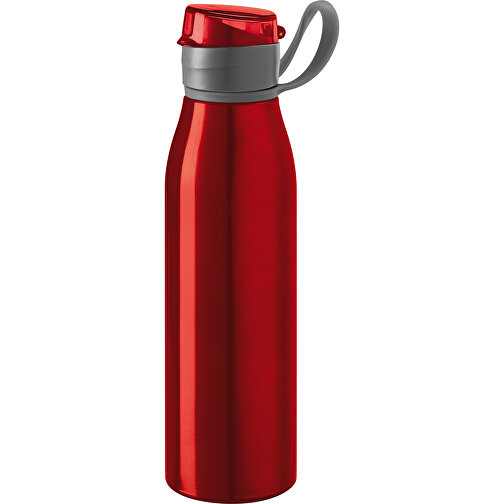 KORVER. Sportflasche Aus Aluminium 650 ML , rot, Aluminium, , Bild 1