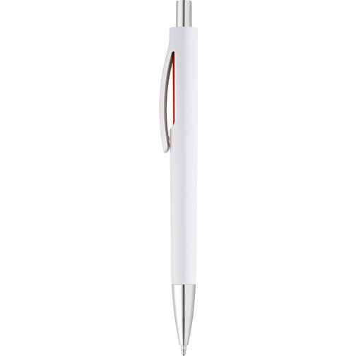 STRACED. Kugelschreiber Mit Clip , rot, Kunststoff, , Bild 1