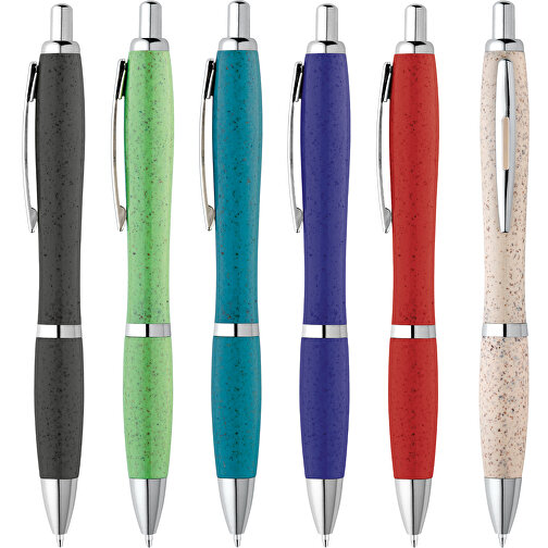 TERRY. Kugelschreiber Aus Weizenstrohfaser Und ABS , hellblau, Weizenstrohfaser und ABS, , Bild 4