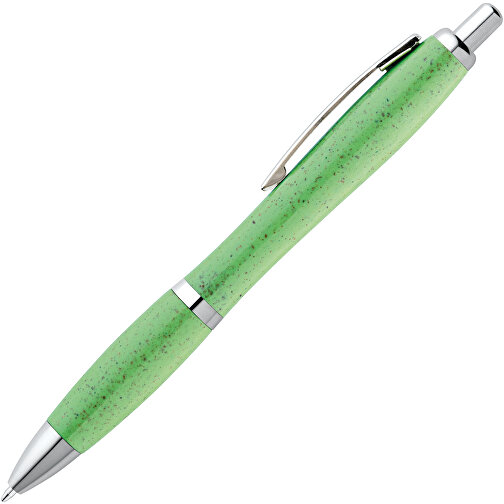 TERRY. Kugelschreiber Aus Weizenstrohfaser Und ABS , hellgrün, Weizenstrohfaser und ABS, , Bild 2