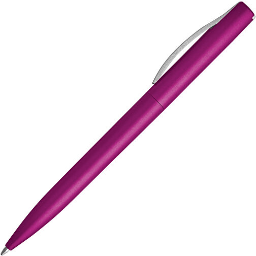 AROMA. ABS-Kugelschreiber Mit Drehmechanik , dunkelrosa, ABS Kunststoff, , Bild 2