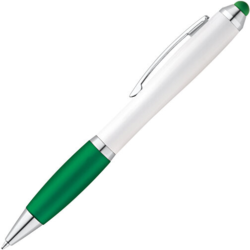 SANS. Kugelschreiber Mit Drehmechanik Und Metallclip , grün, Kunststoff, , Bild 2