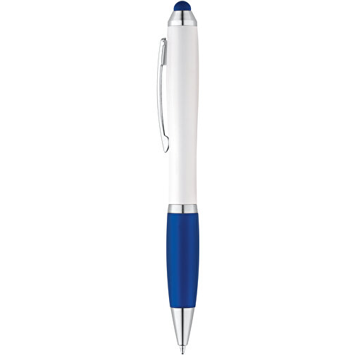 SANS. Kugelschreiber Mit Drehmechanik Und Metallclip , blau, Kunststoff, , Bild 1