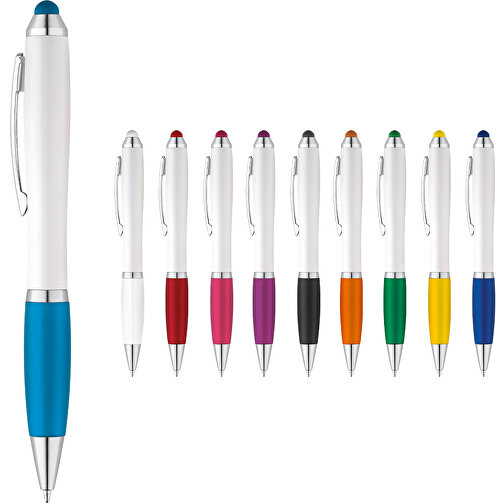 SANS. Kugelschreiber Mit Drehmechanik Und Metallclip , blau, Kunststoff, , Bild 4