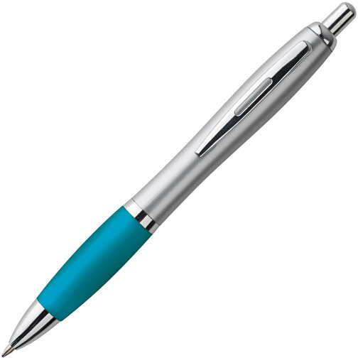 SWING. Kugelschreiber Mit Clip Aus Metall , hellblau, Kunststoff, , Bild 2