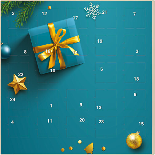 Calendario dell\'Avvento quadrato Ritter SPORT cubetti di cioccolato, Immagine 1