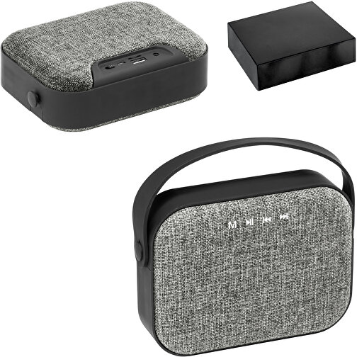 TEDS. Tragbarer Lautsprecher Aus ABS Mit Mikrofon , grau, ABS und polyestergewebe, , Bild 3