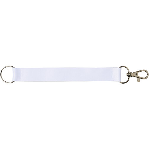 Mini Vollfarbig Bedrucktes Schlüsselband , weiß, Polyester, 31,00cm x 1,00cm (Länge x Breite), Bild 2