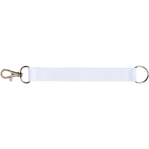 Mini Vollfarbig Bedrucktes Schlüsselband , weiß, Polyester, 15mm, 31,00cm x 1,00cm (Länge x Breite), Bild 6