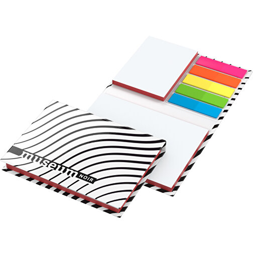 Kombi-Set Budapest White Bestseller Bookcover Gloss-individuell, Farbschnitt Rot , rot, 7,80cm x 10,50cm (Länge x Breite), Bild 1
