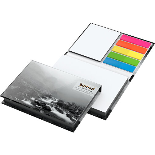 Kombi-Set Budapest White Bestseller Bookcover Matt-individuell, Farbschnitt Schwarz , schwarz, 7,80cm x 10,50cm (Länge x Breite), Bild 1