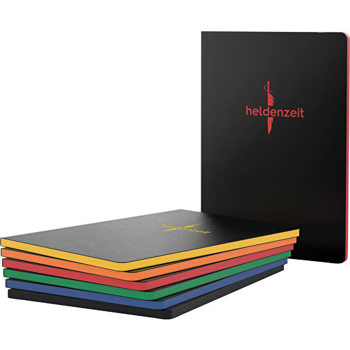 Notizbuch Tablet-Book Slim Bestseller Pocket, Rot , schwarz, rot, Hochweisses Schreibpapier 80 g/m², 15,20cm x 9,40cm (Länge x Breite), Bild 2