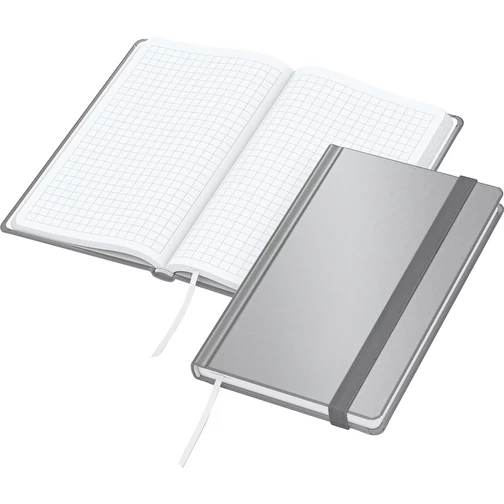 Carnet de notes Easy-Book Comfort Pocket Bestseller, gris argenté, sérigraphie numérique, Image 3
