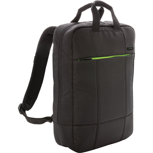 Soho Business RPET 15.6' Laptop-Rucksack, PVC-frei, Schwarz , schwarz, PET - recycelt, 29,00cm x 41,00cm (Länge x Höhe), Bild 1