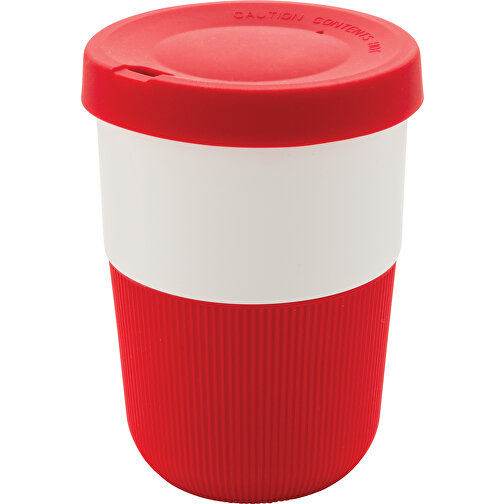 PLA Cup Coffee-To-Go 380ml, Rot , rot, PLA, 11,50cm (Höhe), Bild 1