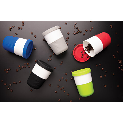 PLA Cup Coffee-To-Go 380ml, Grau , grau, PLA, 11,50cm (Höhe), Bild 6