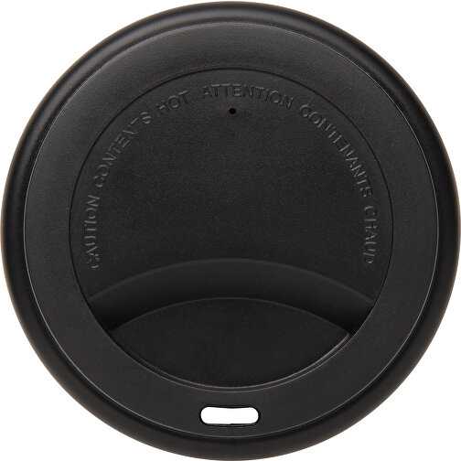 Wiederverwendbarer Doppelwandiger Kaffeebecher 300ml, Schwarz , schwarz, PP, 12,80cm (Höhe), Bild 3
