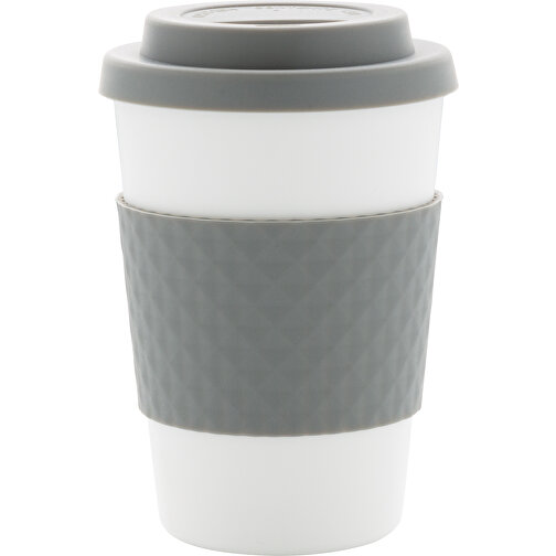 Wiederverwendbarer Kaffeebecher 270ml, Grau , grau, PP, 11,80cm (Höhe), Bild 2