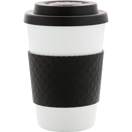 Wiederverwendbarer Kaffeebecher 270ml, Schwarz , schwarz, PP, 11,80cm (Höhe), Bild 2